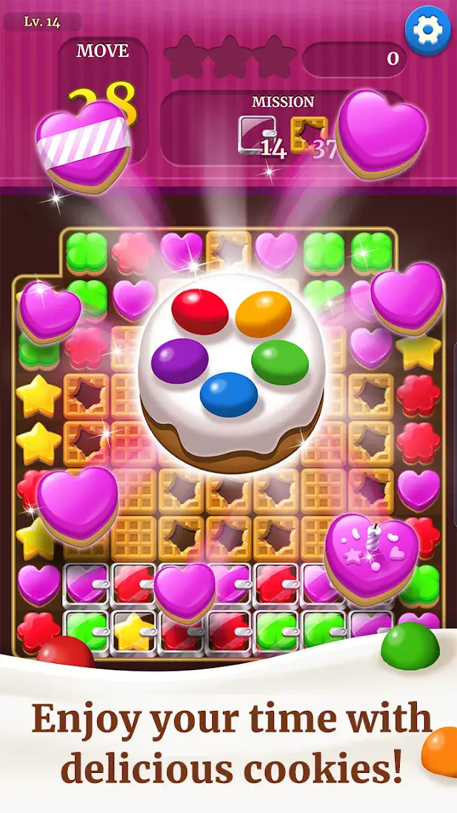 Cookie Crunch Classic board with a decorated biscuit at its centre